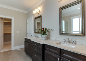 Master bathroom with double sink