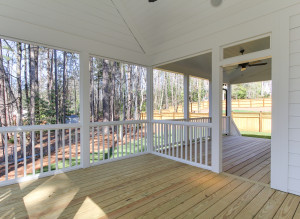 Back covered deck with screened porch
